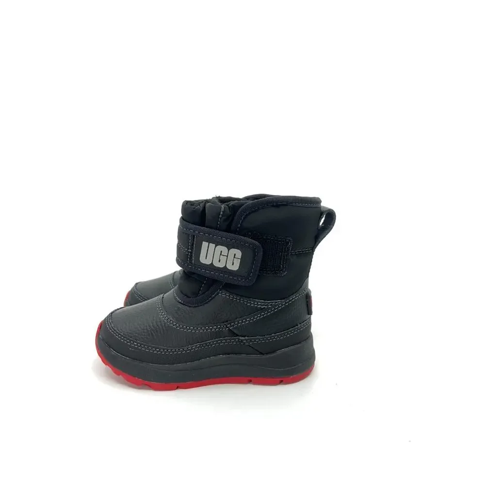 UGG Taney Weather Black Red Kids Boots Size 7